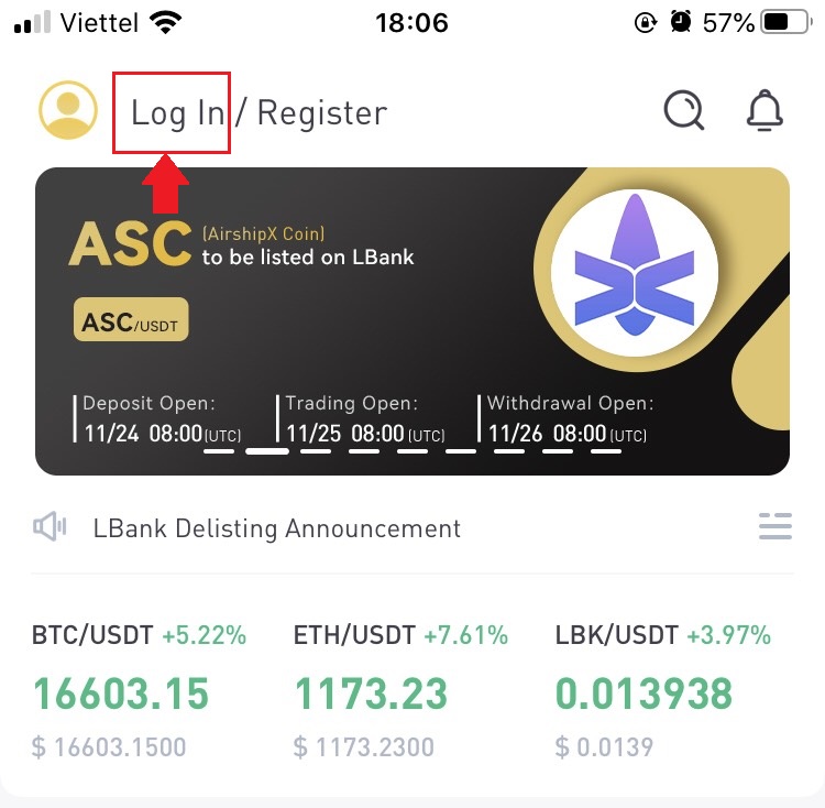 Bejelentkezés és fiók ellenőrzése az LBankban Bejelentkezés és fiók ellenőrzése az LBankban