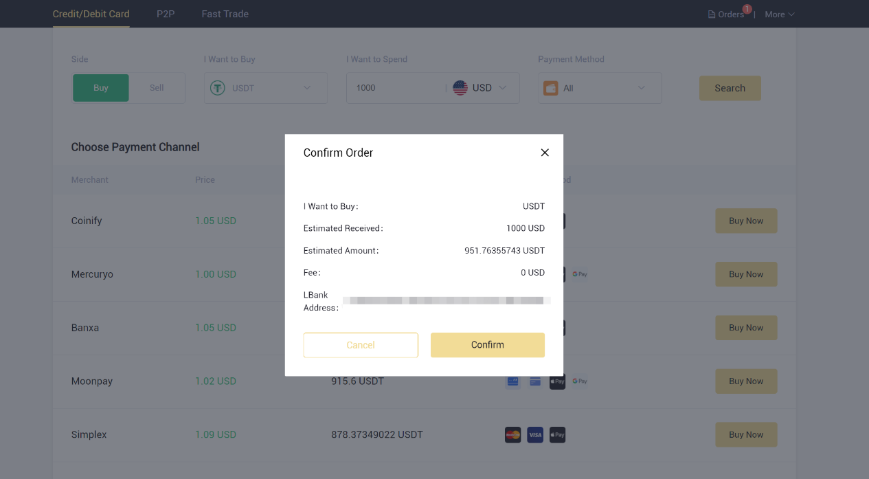 Cách mở tài khoản và gửi tiền vào LBank