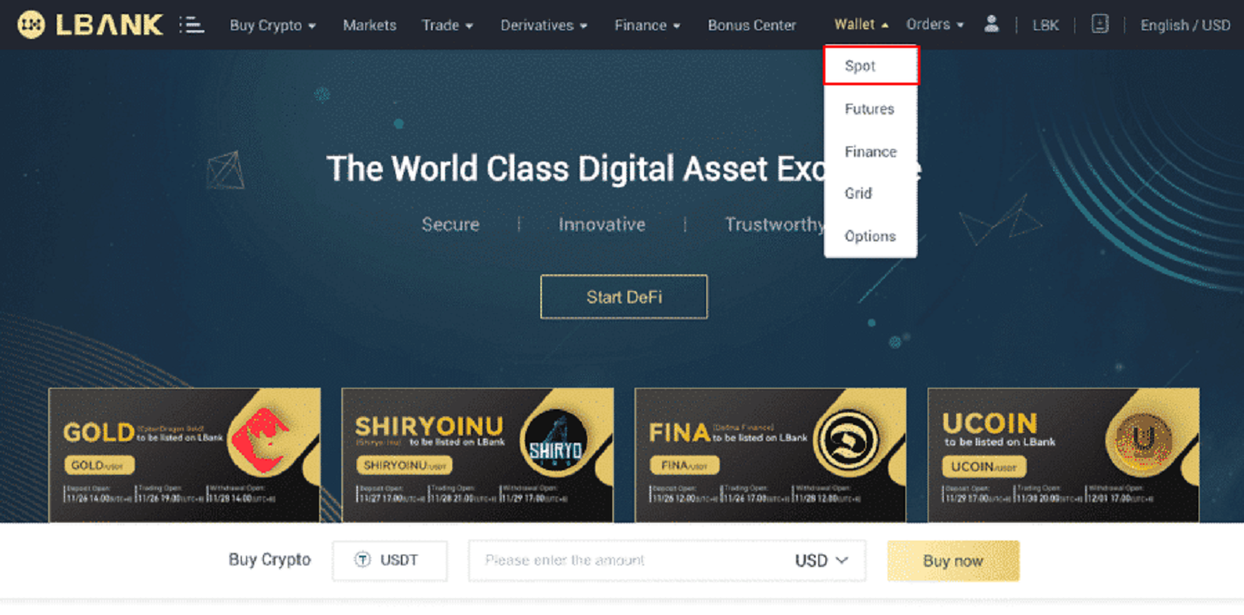 Unsaon Pag-withdraw sa Salapi gikan sa LBank